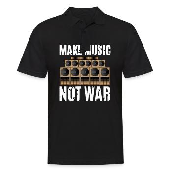 Make Music Not War - Men's Polo Shirt - black - Front - Kai (181cm)