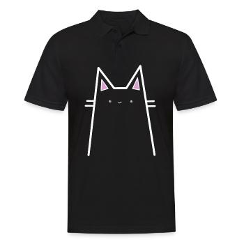 Conception de graphiques de chats - Polo Homme - noir - Devant - Kai (181cm)