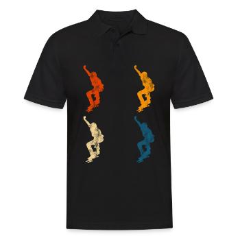 Skateboarder Skateboard Skater Skate Skateing - Polo Homme - noir - Devant - Kai (181cm)
