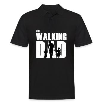 walking dad - Männer Poloshirt - Schwarz - Vorne - Kai (181cm)