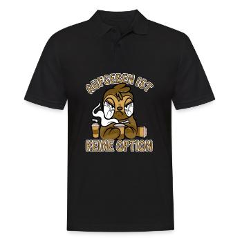 Kaffee aufgeben ist keine Option böses Faultier - Männer Poloshirt - Schwarz - Vorne - Kai (181cm)