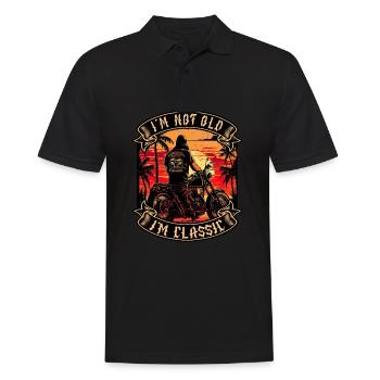I m not old I m classic Motorrad biker - Männer Poloshirt - Schwarz - Vorne - Kai (181cm)