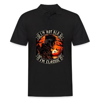 I m not old I m classic Motorrad biker - Männer Poloshirt - Schwarz - Vorne - Kai (181cm)