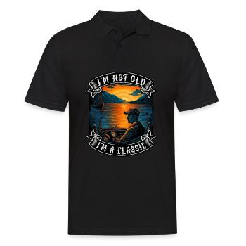 Je ne suis pas vieux Je suis un amoureux des bateaux classiques - Polo Homme - noir - Devant - Kai (181cm)