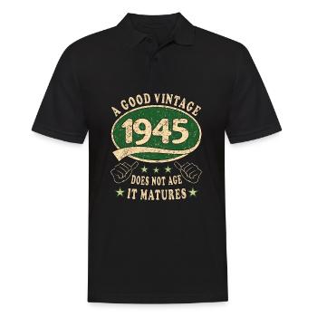 78ème Anniversaire 1945 '78 Bon Millésime - Polo Homme - noir - Devant - Kai (181cm)