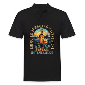 61. Geburtstag 1962 61er Guter Jahrgang Whisky - Männer Poloshirt - Schwarz - Vorne - Kai (181cm)