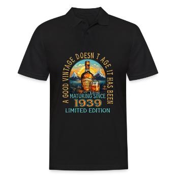 84th Birthday 1939 84 Good Vintage Whisky - Men's Polo Shirt - black - Front - Kai (181cm)
