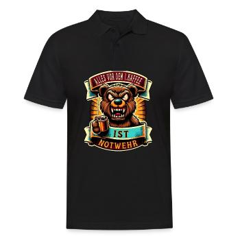Alles Vor Dem 1 Kaffee Ist Notwehr Morgenmuffel - Männer Poloshirt - Schwarz - Vorne - Kai (181cm)