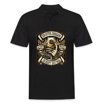 1958 Geburtstag Biker Ein Guter Jahrgang Altert - Männer Poloshirt - Schwarz - Vorne - Kai (181cm)