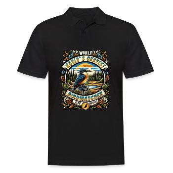 Weltbester Okayer Birdwatcher Vogelbeobachtung - Männer Poloshirt - Schwarz - Vorne - Kai (181cm)