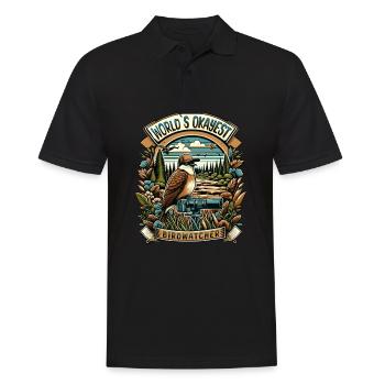 Le meilleur ornithologue du monde Okay Birdwatcher - Polo Homme - noir - Devant - Kai (181cm)