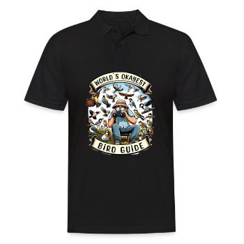 World's Best Okay Bird Guide Bird Watching - Men's Polo Shirt - black - Front - Kai (181cm)
