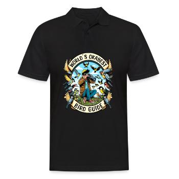 World's Best Okay Bird Guide Bird Watching - Men's Polo Shirt - black - Front - Kai (181cm)