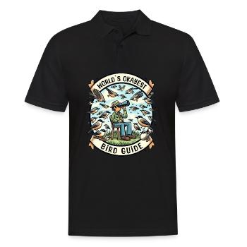 World's Best Okay Bird Guide Bird Watching - Men's Polo Shirt - black - Front - Kai (181cm)