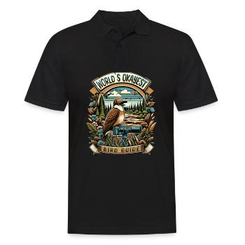 World's Best Okay Bird Guide Bird Watching - Men's Polo Shirt - black - Front - Kai (181cm)