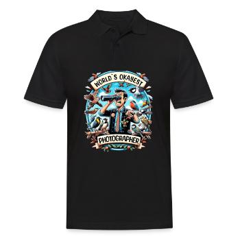 World's Best Okay Photographer Bird Watching - Men's Polo Shirt - black - Front - Kai (181cm)