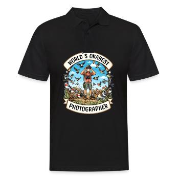 World's Best Okay Photographer Bird Watching - Men's Polo Shirt - black - Front - Kai (181cm)