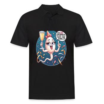 25 Years Ago I Was The Fastest Woman - Men's Polo Shirt - black - Front - Kai (181cm)