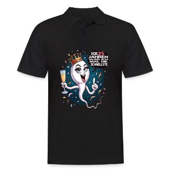 Il y a 25 ans, j’étais la femme la plus rapide - Polo Homme - noir - Devant - Kai (181cm)