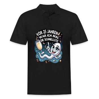 Il y a 25 ans, j’étais la femme la plus rapide - Polo Homme - noir - Devant - Kai (181cm)