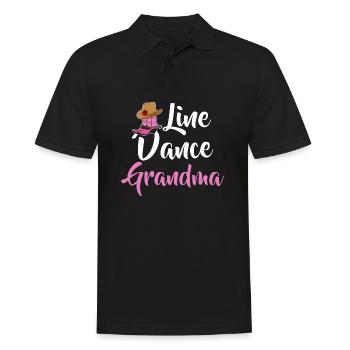 Line Dance Grand-mère Line Dancing Grand-mère Musique Country - Polo Homme - noir - Devant - Kai (181cm)