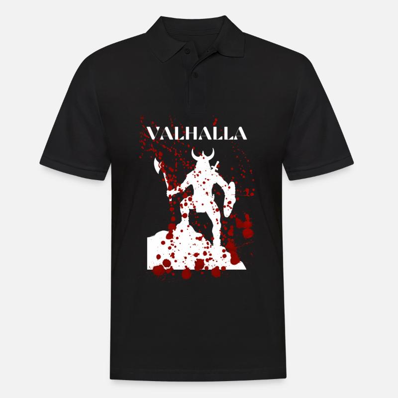 VALHALLA - Männer Poloshirt - Schwarz