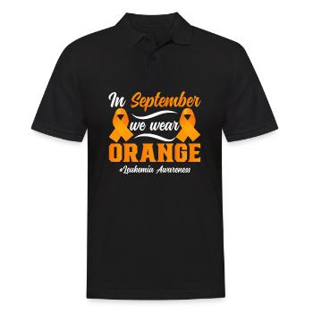 Leukemia Awareness Month Leukemia Survivor - Men's Polo Shirt - black - Front - Kai (181cm)