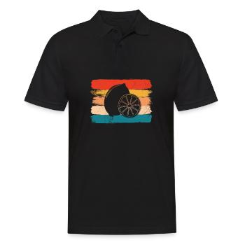 Lemon Fruit Lover Retro Lemonade Gift idea - Men's Polo Shirt - black - Front - Kai (181cm)