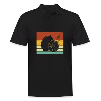 Lemon Fruit Lover Retro Lemonade Gift idea - Männer Poloshirt - Schwarz - Vorne - Kai (181cm)
