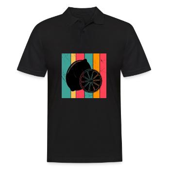 Lemon Fruit Lover Retro Lemonade Gift idea - Männer Poloshirt - Schwarz - Vorne - Kai (181cm)
