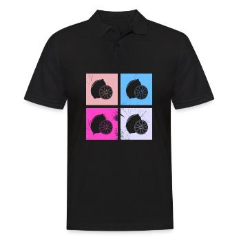 Lemon Fruit Lover Retro Lemonade Gift idea - Männer Poloshirt - Schwarz - Vorne - Kai (181cm)