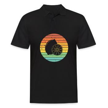 Lemon Fruit Lover Retro Lemonade Gift idea - Männer Poloshirt - Schwarz - Vorne - Kai (181cm)