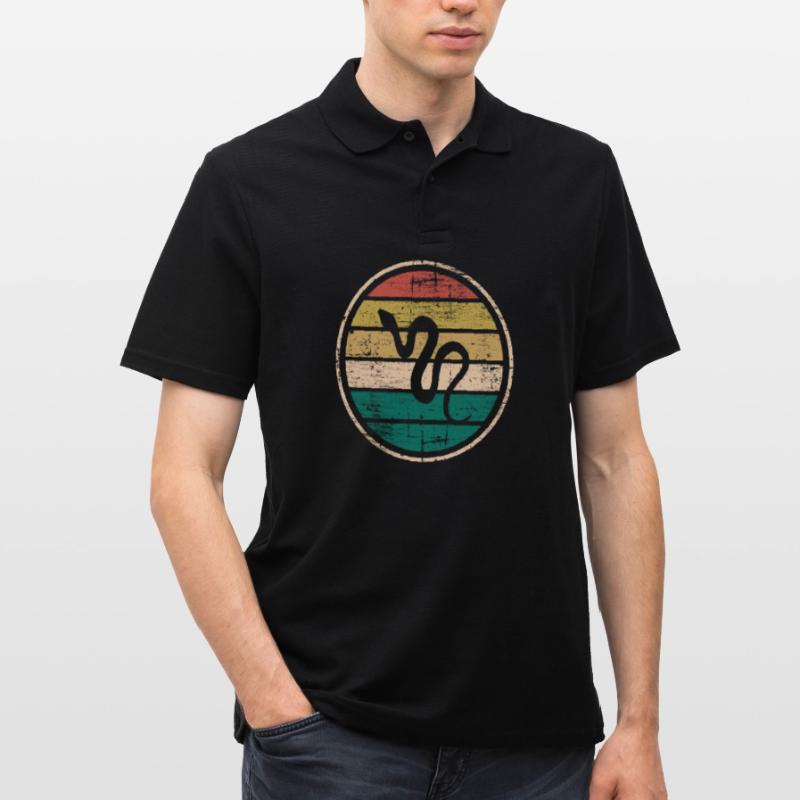 Snake Retro Reptile Python Gift idea Men's Polo Shirt