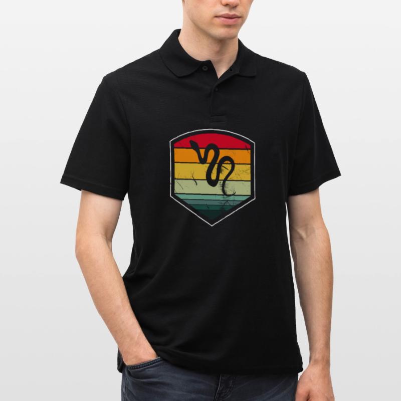 Snake Retro Reptile Python Gift idea Men's Polo Shirt