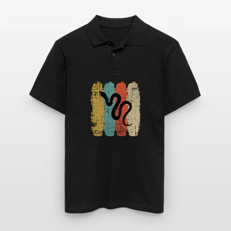 Snake Retro Reptile Python Gift idea Men's Polo Shirt