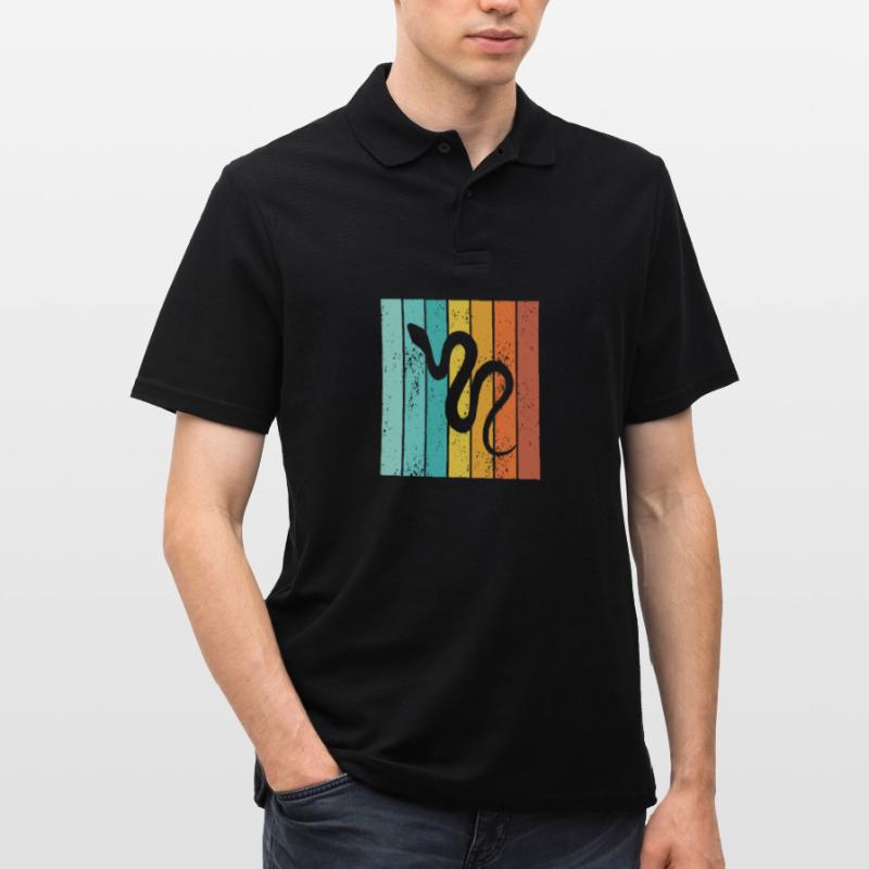 Snake Retro Reptile Python Gift idea Men's Polo Shirt