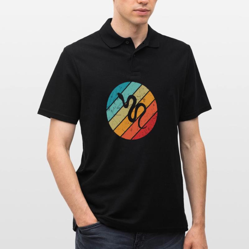 Snake Retro Reptile Python Gift idea Men's Polo Shirt