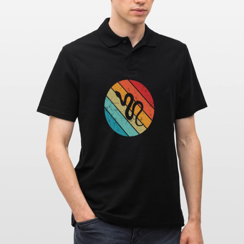 Snake Retro Reptile Python Gift idea Men's Polo Shirt