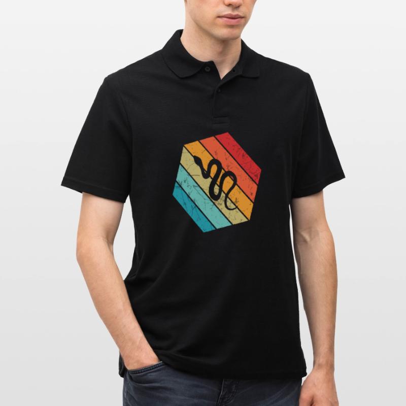 Snake Retro Reptile Python Gift idea Men's Polo Shirt