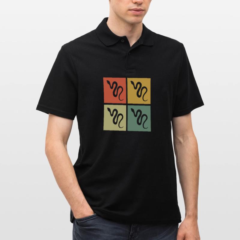Snake Retro Reptile Python Gift idea Men's Polo Shirt