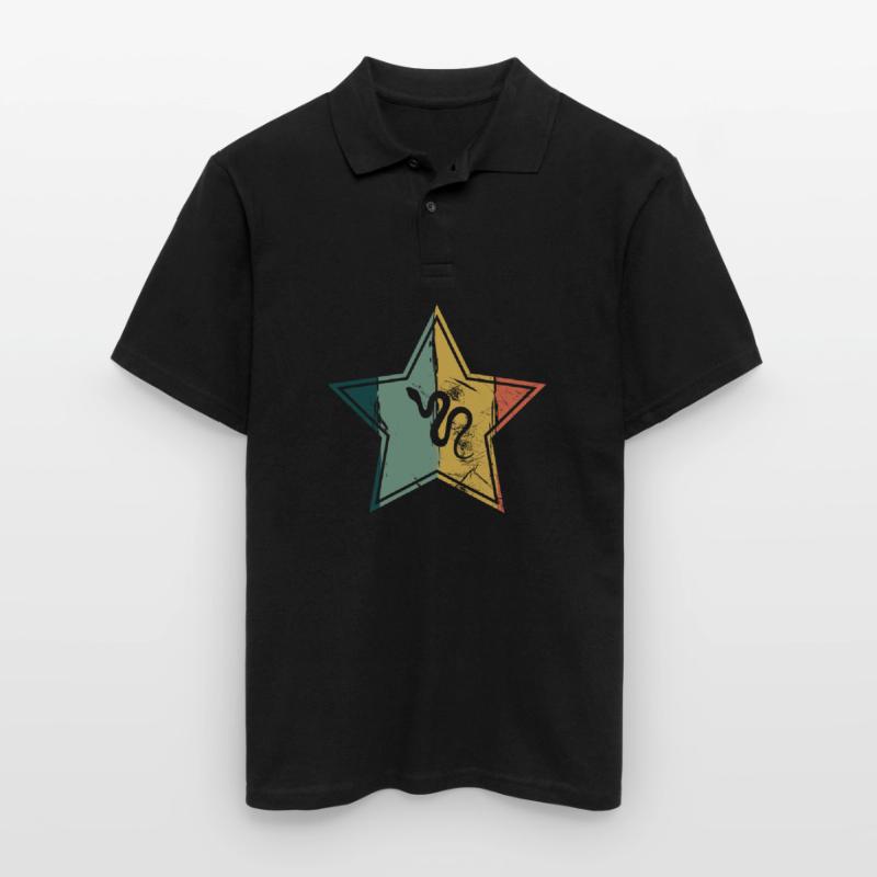 Snake Retro Reptile Python Idée cadeau Polo Homme