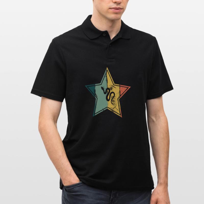 Snake Retro Reptile Python Gift idea Men's Polo Shirt