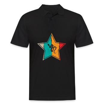 Snake Retro Reptile Python Gift idea - Männer Poloshirt - Schwarz - Vorne - Kai (181cm)