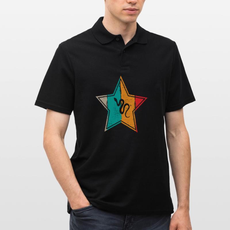 Snake Retro Reptile Python Gift idea Men's Polo Shirt