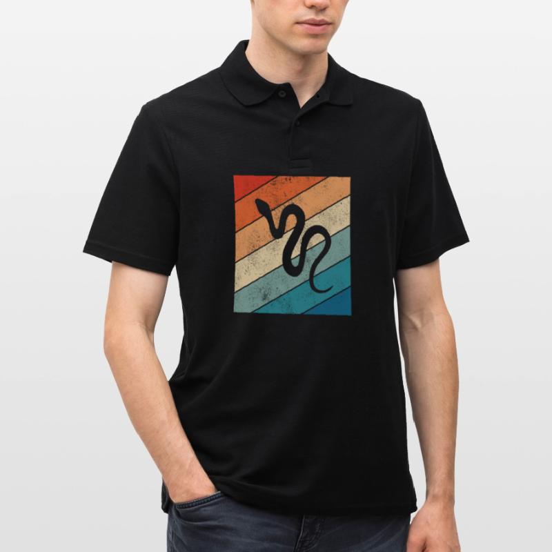 Snake Retro Reptile Python Gift idea Men's Polo Shirt