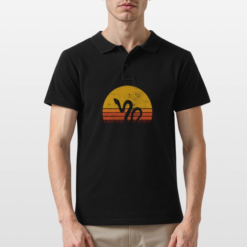 Snake Retro Reptile Python Gift idea Men's Polo Shirt