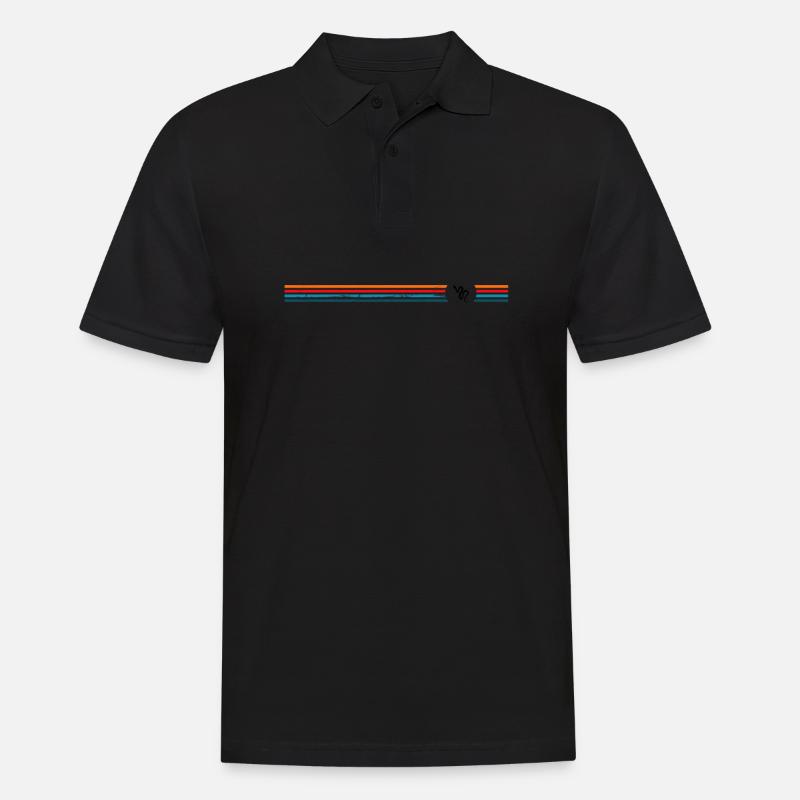 Snake Retro Reptile Python Idée cadeau - Polo Homme - noir