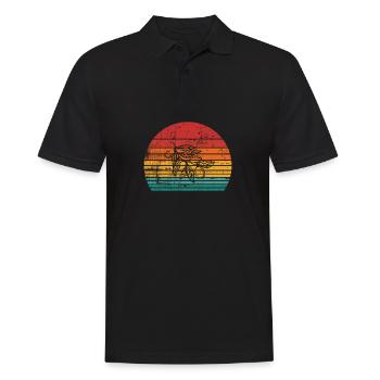 Huile d’olive Retro Vegetarian Idée cadeau - Polo Homme - noir - Devant - Kai (181cm)