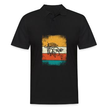 Huile d’olive Retro Vegetarian Idée cadeau - Polo Homme - noir - Devant - Kai (181cm)