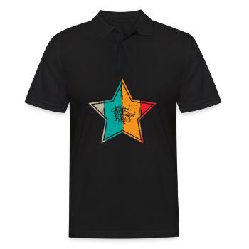 Huile d’olive Retro Vegetarian Idée cadeau - Polo Homme - noir - Devant - Kai (181cm)